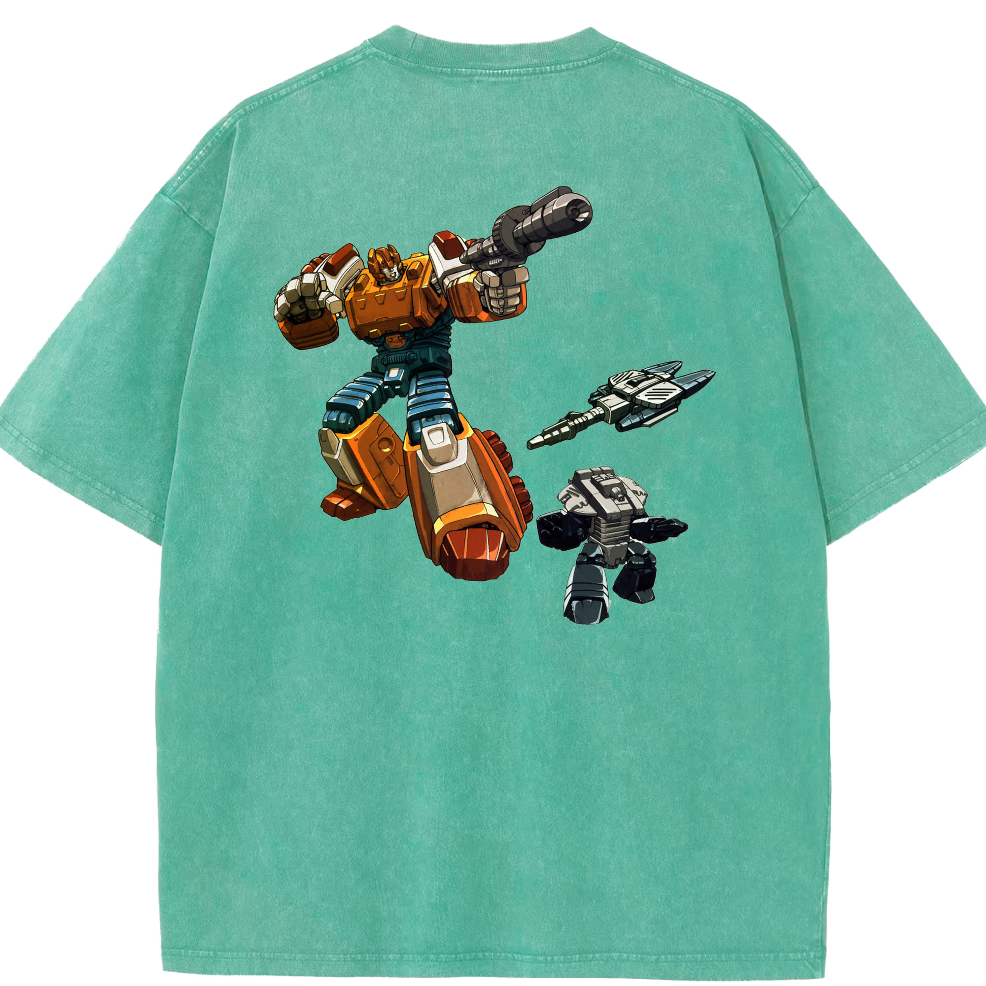 （画像用）  綿100% ヴィンテージ風 半袖Tシャツ（背面プリント）